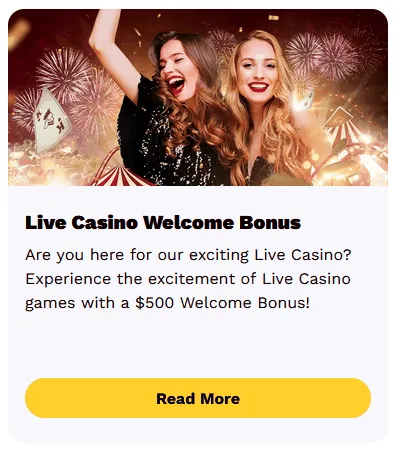 Shotz Live Casino Bonus